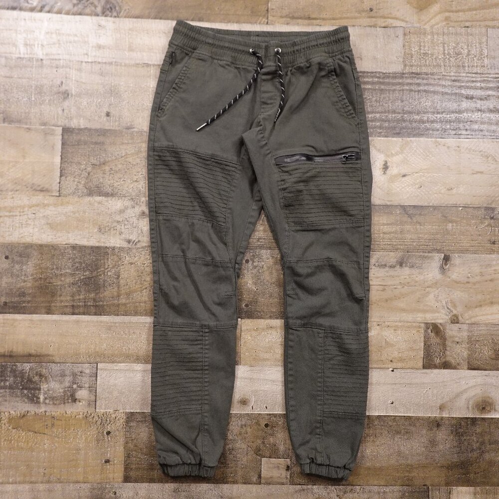 Ring‎ of Fire Jogger Pants Men’s Small Olive Green Moto Stretch Casual